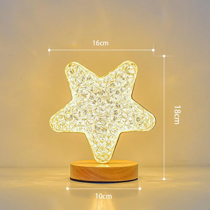 Factory Direct LED USB Rechargeable Moon Stars Night Light for Room