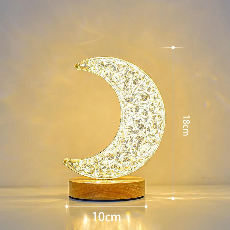 Factory Direct LED USB Rechargeable Moon Stars Night Light for Room
