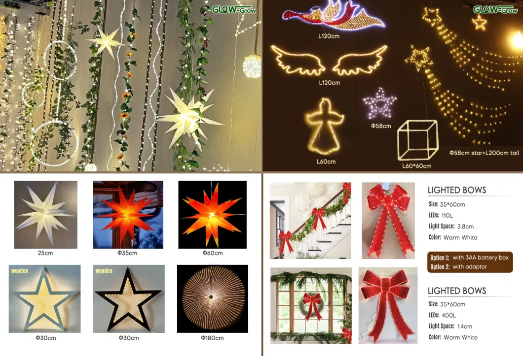 30cm Flat Wooden Star Motif Light LED Fairy Light with White Backboard for Christmas Xmas Holiday Home Festival Decoration