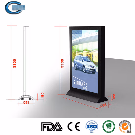 Huasheng Custom Double Side Lightbox Standard Exhibition Booth Display Stands Portable Lightbox