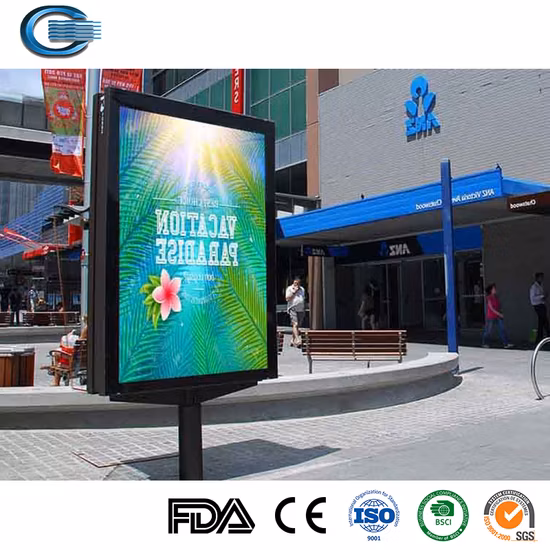 Huasheng Custom Double Side Lightbox Standard Exhibition Booth Display Stands Portable Lightbox