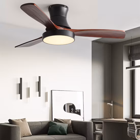 Modern Nordic Fancy Wooden 60 Inch Energy Saving Decorative Ceiling Fan Light