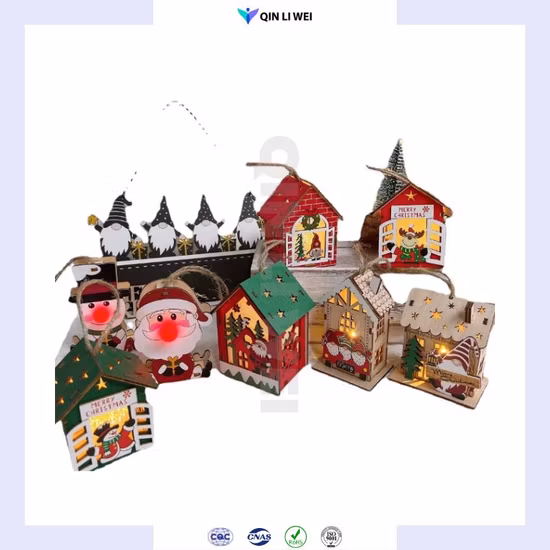 Christmas Items LED Wood House