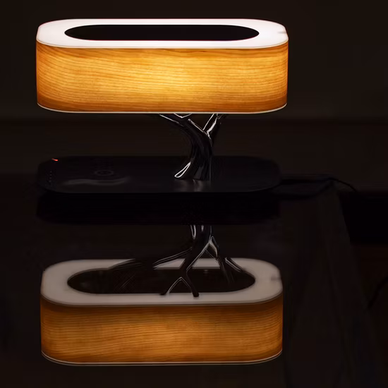 Holiday Promotional Tree Light Bt Speaker Table Lamp Wood Light